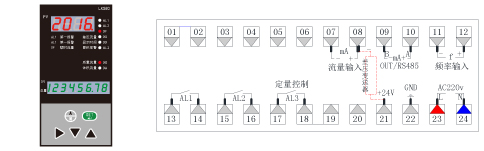 LKS801流量積算儀接線圖